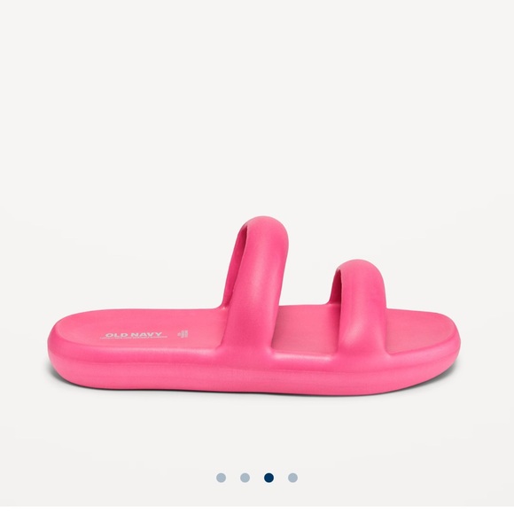 NWT OLD NAVY Double-Strap Puff Slide Sandals Color: Polarized Pink SIZE 7 - Picture 3 of 4
